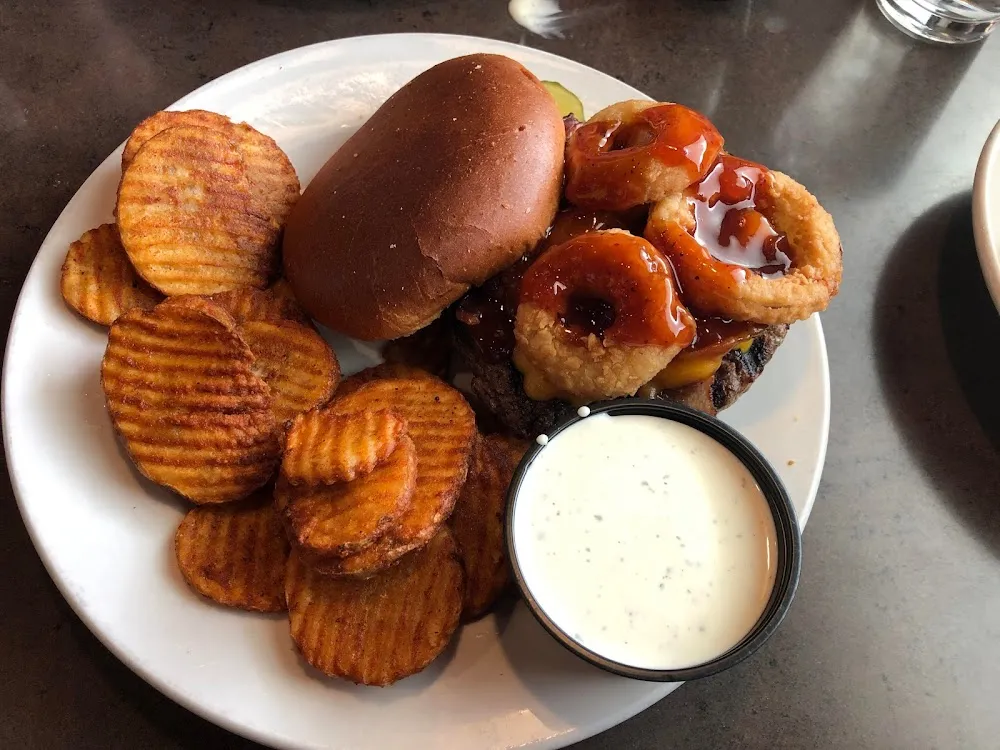 Cowboy Burger and Buffalo Fries